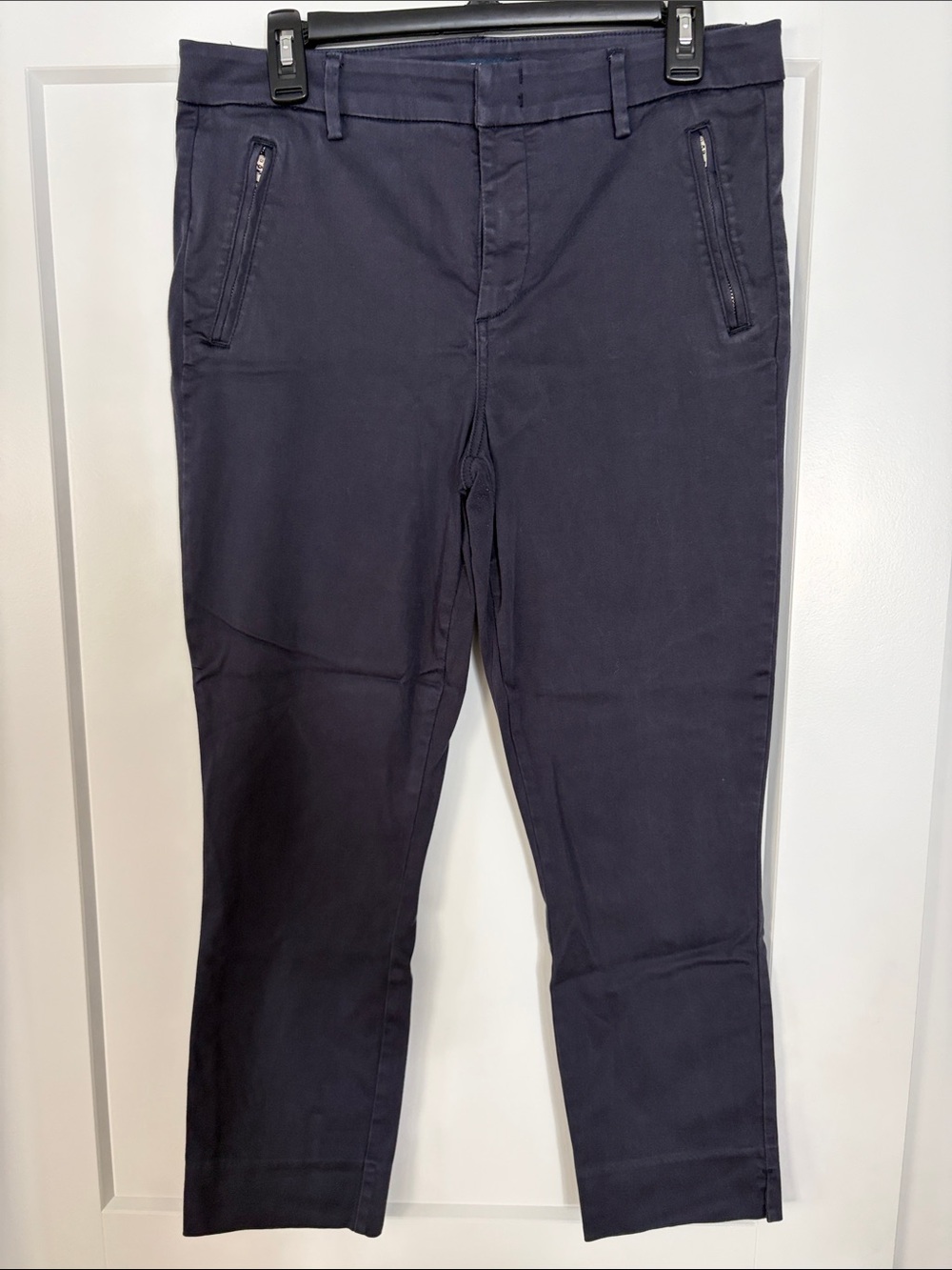 Level 99 Women's Navy Ankle Crop Zip-Pocket Pants